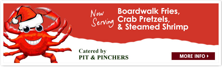 Boardwalk fries, crab pretzels and shrimp steamed to order at Jarrettsville Nurseries